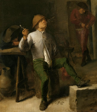 Man Smoking Luxuriously